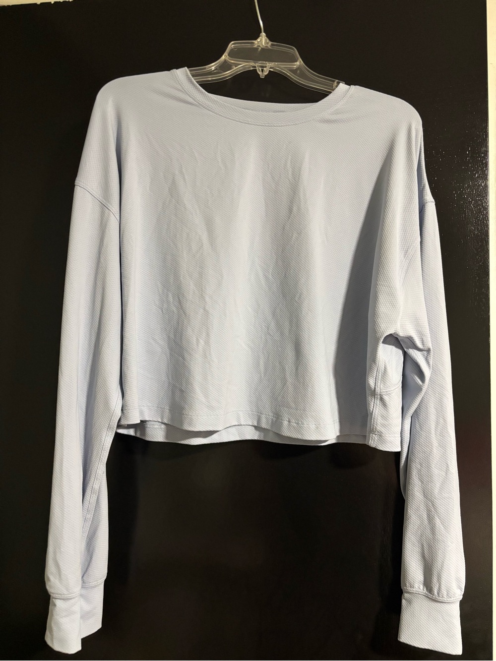 lululemon athletica Pale Blue Cropped Long-Sleeve Sweatshirt